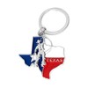 Lamatar1 Texas Souvenir Keychain Metalic (Texas Lone Star on State