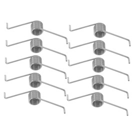 Milisten 10pcs Trash Can Spring Garbage Can Trash Bin The Switch Trash Cans Outdoor Trash Can Replace Can Lid Spring Metal Torsional Spring Parts Maintenance Tools Silver Stainless Steel