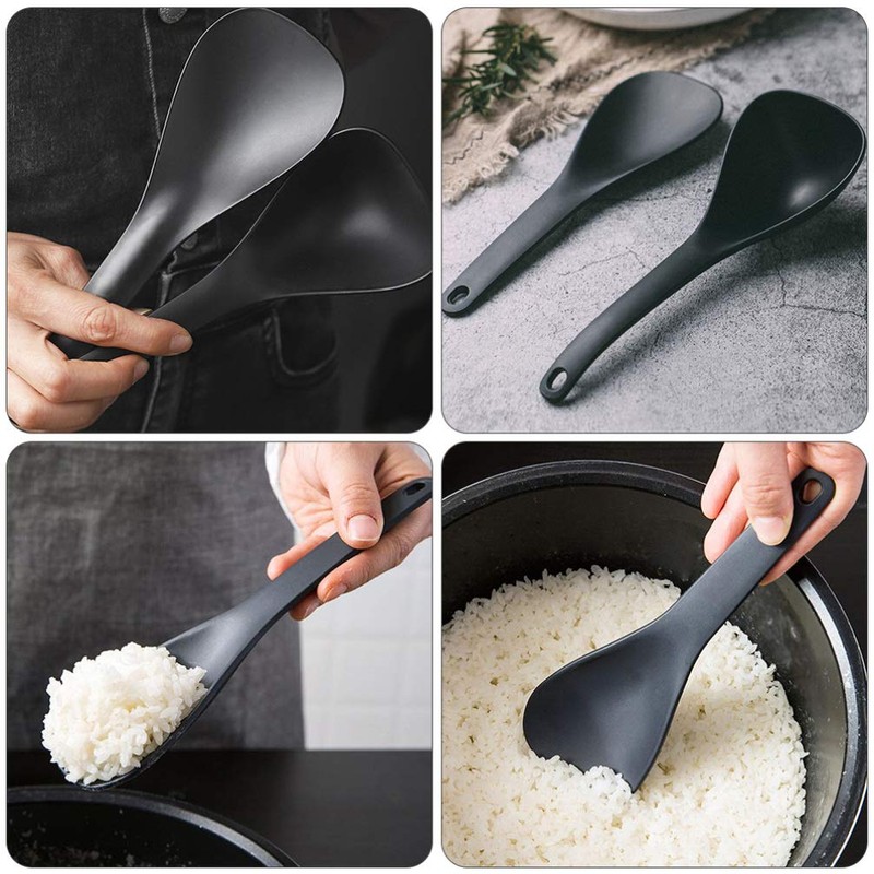 DOITOOL 2Pcs Rice Paddle Spoon Soup Spoon Non Stick Rice