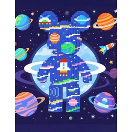 GAMTIM Animal Rocket Bear Model Set,(7565Pieces) –Ornaments Building Blocks