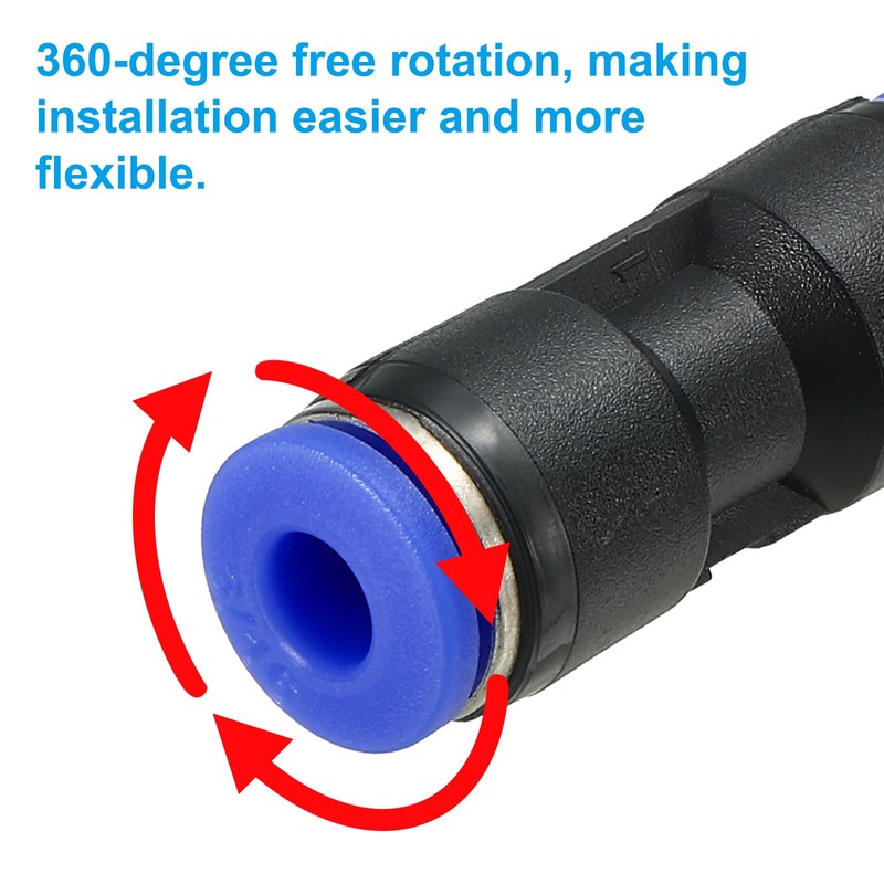 PATIKIL 3/16 Inch Push to Connect Fittings, 10 Pieces Plastic