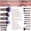 25 Piezas Brochas de Maquillaje con Estuche(Rosa)