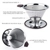 FOXAS Pour Over Coffee Filter Dripper, Reusable Stainless Steel Metal