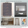 FEILAYS Wood Grain Removable PVC Waterproof Border Wall Decor Removable