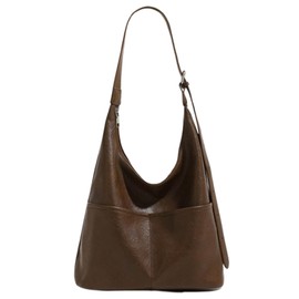 Slouchy Tote Bags for Women Retro Vegan Leather Shoulder Bag Purse Designer Crossbody Bag Handbag Casual Work Tote Bag 2pcs