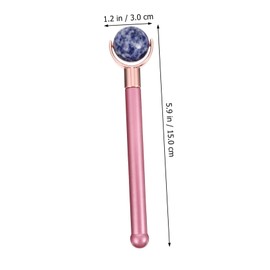 BIUDECO Neck Face Massager Roller Rose Quartz Face Roller Jade Rolling Massager Beauty Tool