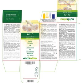 Garlic (Allium sativum) Onions Naturalma - 150 g - 300 Tablets - Dietary Supplement - Natural and Vegan
