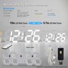 KOSUMOSU Wall Clock 15" 3D LED Digital Clock for Bedroom,Large