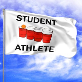 Student Athlete Banner Flag College Flag 3 x 5 Feet Dorm Room Flag Banner Indoor and Outdoor with Grommets Canvas Header for College Dorm Room Frat Wall Outdoor Hanging Flag
