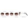 styleBREAKER 09020106 Women's Aviator Sunglasses Frameless with Tinted Lenses in