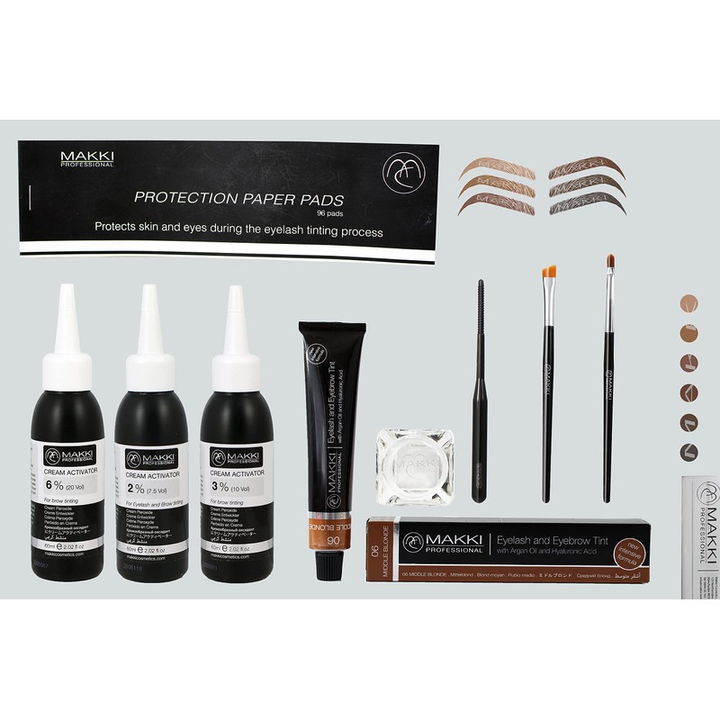 01 Black Makki Professional Intensive Eye lash and brow tint