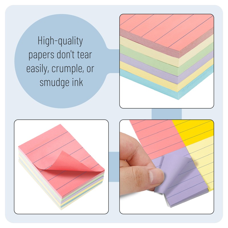 Mr. Pen- Lined Sticky Notes 1.5" x2", 6 Pads, 60