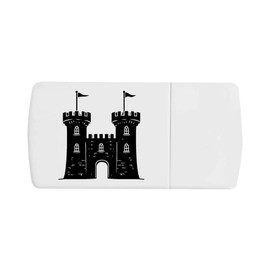 'Castle with Flags' Pill Box with Tablet Splitter (PI00033679)