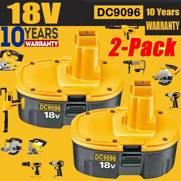 For DeWALT (2-PACK) 18V For Dewalt 18 VOLT XRP DC9096
