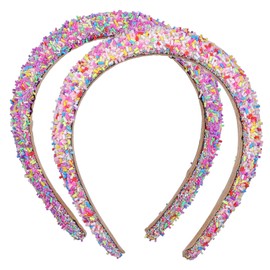 WOONEKY Retro Wide Headband 2 Pcs Set Thick Headband for Women Men Teens Versatile Accessory