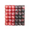 36pcs 12mm Positive and Negative Dice Counters Marble Red+Gemini Red&Black