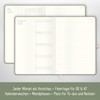 Häfft® Weekly Note Calendar 2026 A4 "Fine Flowers" Book Calendar,