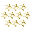30 Pcs Gold Star Hair Clips Metal Snap Clips Barrettes