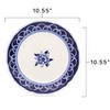 Euro Ceramica Blue Garden 16 Piece Oven Safe Hand Painted
