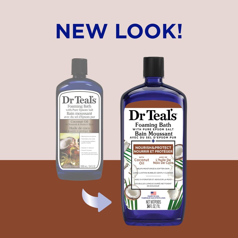 Dr. Teal's Coconut Oil Foaming Bath with Pure Epsom Salt