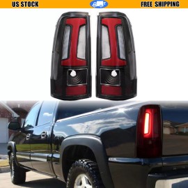 Mayello I-Tube LED Tail Lights Pair For 2003-2006 Chevy Silverado Rear Brake Lamps LH RH