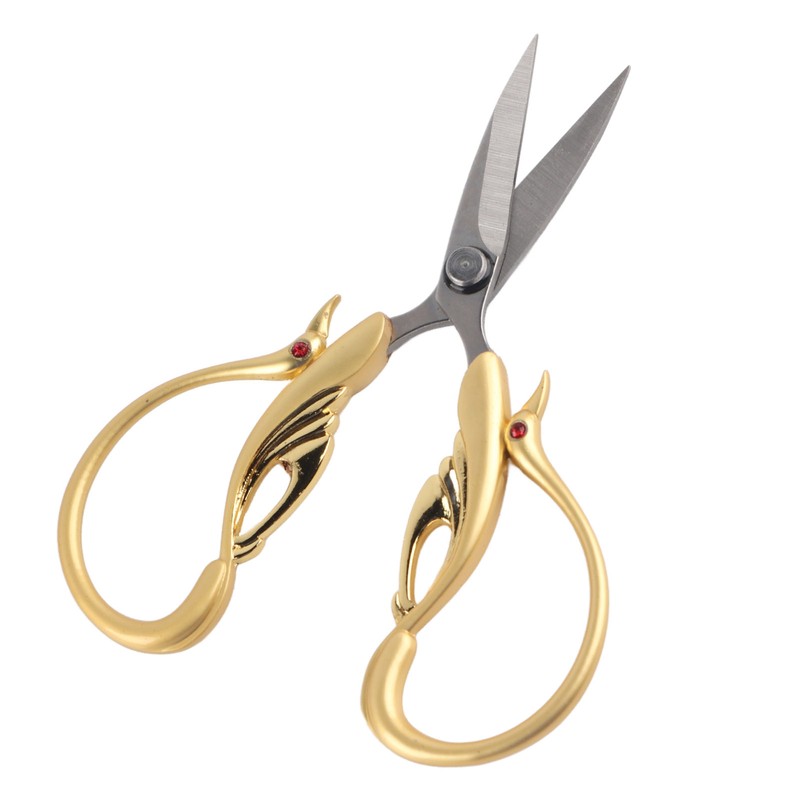 Scissors Retro DIY Swan Shaped Cross Stitch Household Cloth Cutting