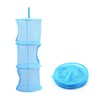 Mesh Hanging Storage Basket With 3 Compartments Foldable Hanging Storage