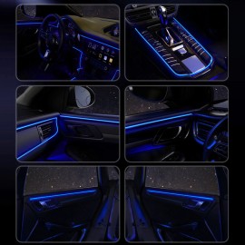 TSUINZ For Nissan Car Ambient Lights LED Car Interior Light Strip Neon Accessories USA - Blue, 16.4FT, USB-Powered