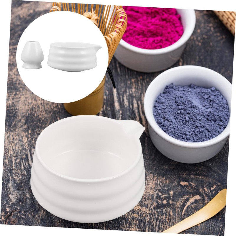 NOLITOY 1 Set Ceramic Matcha Tea Bowl with Spout Traditional