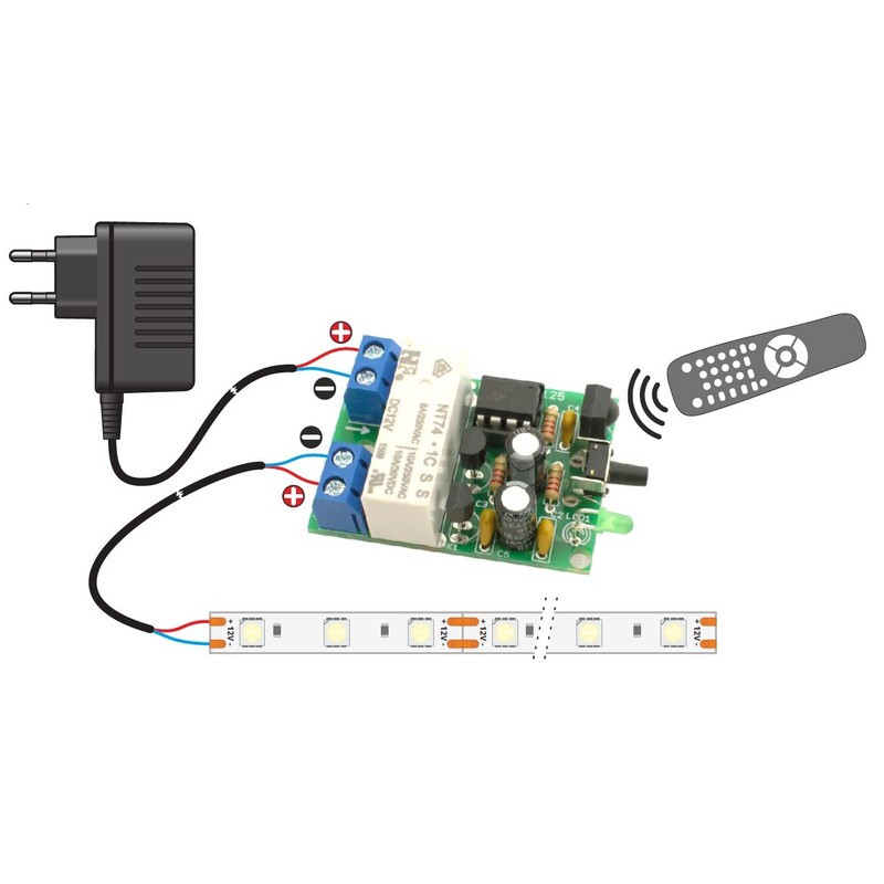 AVT3125 KIT DIY Infrared Switch for IR Remote Control, Switch,