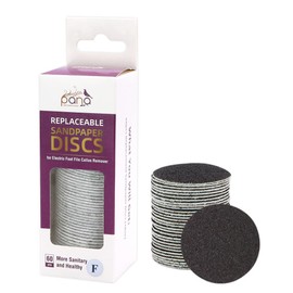 PANA Round Black Fine Grit Replaceable Sandpaper Refill Discs - Pedi File Easy Strip Peel Pads Refill for Electric Foot File Callus Remover - (150 Grit, 60pcs)