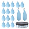 16Pcs Pool Cover Weights with Hooks, Heavy Duty Swimming Pool