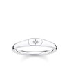 Thomas Sabo Signet Style Star Silver Ring, 925 Sterling Silver,