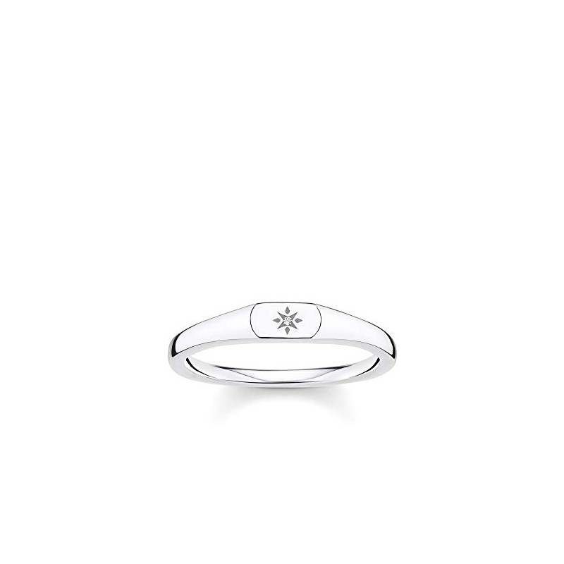 Thomas Sabo Signet Style Star Silver Ring, 925 Sterling Silver,
