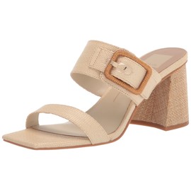 Dolce Vita Women's Posy Heeled Sandal, Wheat Raffia, 10