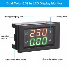 Frienda Black Green Electric Circuit Testing Device 200A Voltage And Current Monitor