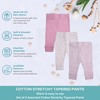 Spasilk Tapered Pants, Girls Cotton Pants, 3 Pack, Pink Dots,