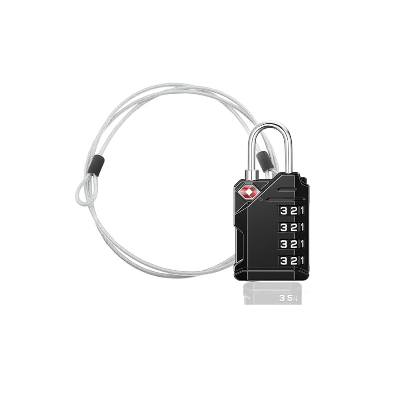 AspenSport 4-Digit TSA Lock Set of 1 - Higher Security