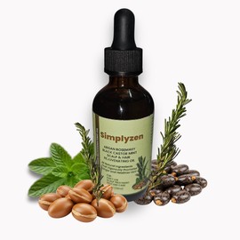 SimplyZen Argan, Rosemary, Mint, Jamaican Black Castor Scalp & Hair Strengthening Oil – Ultimate Nourishment & Growth Formula (2 oz)