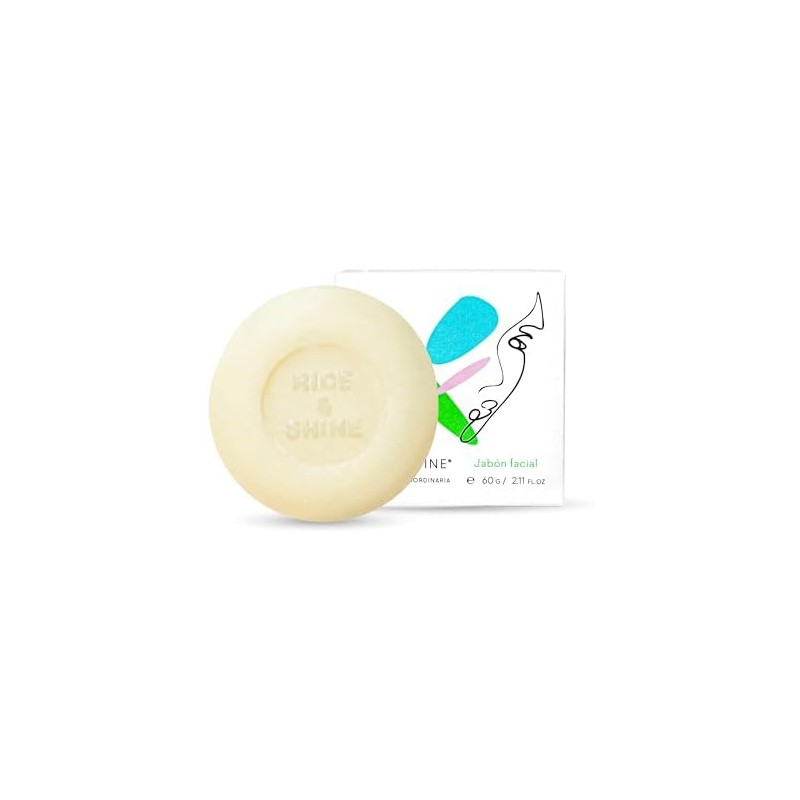 RICE & SHINE Jabón Facial Natural con Aceite de Germen