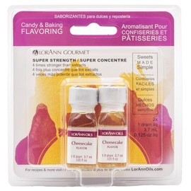 Lorann Oils Candy and Baking Flavoring Bottle (2 /Pack), .125 Ounce, Cheesecake