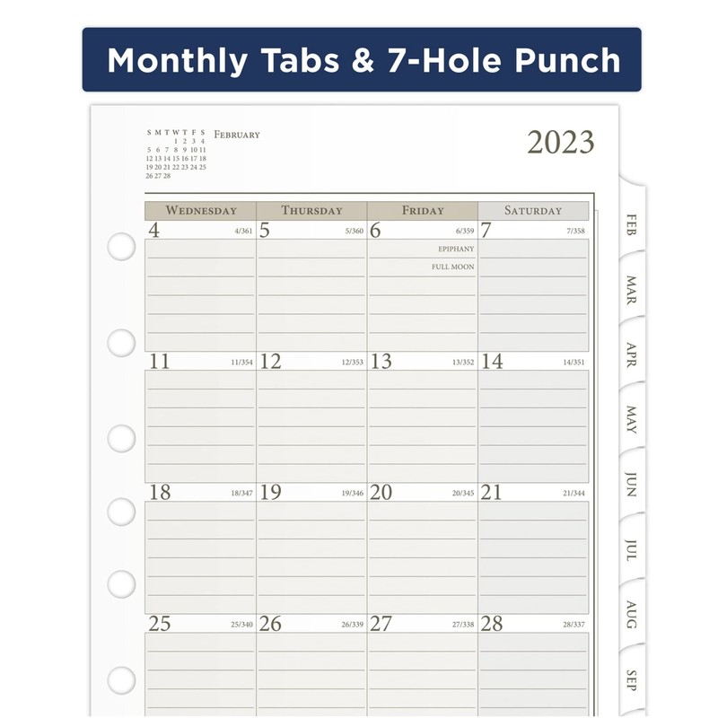 At-A-Glance 2023 Weekly & Monthly Planner Refill, Hourly, 91010 Day-Timer,