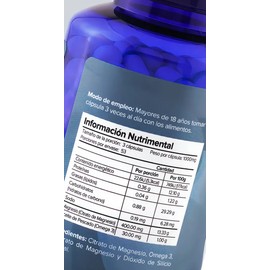 Citrato de Magnesio con Omega 3 Natgel para Relajación Muscular y Bienestar Digestivo