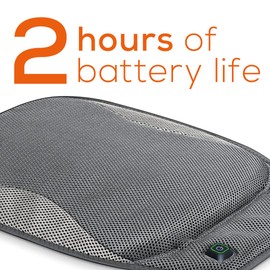 Beurer Portable Wireless Heated Seat Cushion with Convenient Storage Bag, Rechargeable, Durable for Indoor & Outdoor Use, Dark Grey 1 Count (Pack of 1)