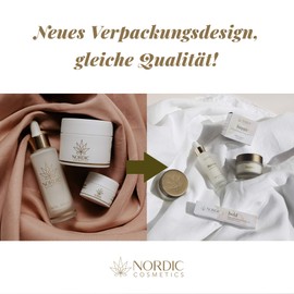 Vegan Face Serum for a Radiant Skin Complexion with Hyaluronic Acid 30 ml - Dermatologically Tested with Top Grade "Very Good" - Cruelty Free Cosmetics - Nordic Cosmetic® Face Serum