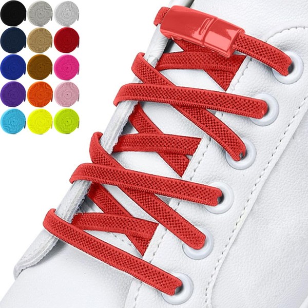 DALLAR Elastic Shoelaces Untied Strong Adjustable Shoe Laces with Magnetic