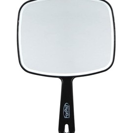 Premium Hand Mirror with Handle, 6.3" W x 9.6" L, Multi-Purpose Handheld Mirror with Distortion-Free Reflection, Black - Color: Pack of 1 (Black)