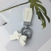 BLOOM SPIRITS Women's Ribbon Glitter Key Ring Cute Korean Cute