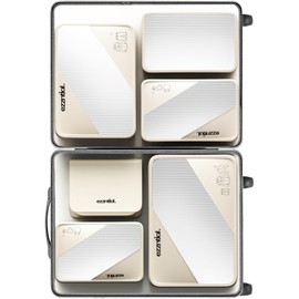 EZZNTIAL Packing Cubes for Travel, Suitcase Essentials Organizer Bags Set for Luggage, Road Trip Travel Accessories in 4 Sizes (Extra Large, Large, Medium, Small),Suitable for 24-inch suitcase Cream.