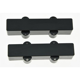 KAISH Set of 2 Black Sealed Closed Bass Pickup Covers Neck/Bridge for 4 String Jazz J Bass